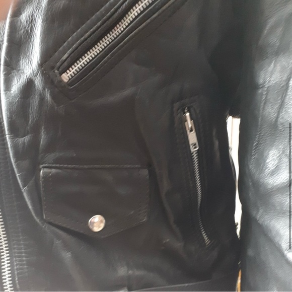 Vintage Leather Moto Jacket L/XL - Picture 5 of 6